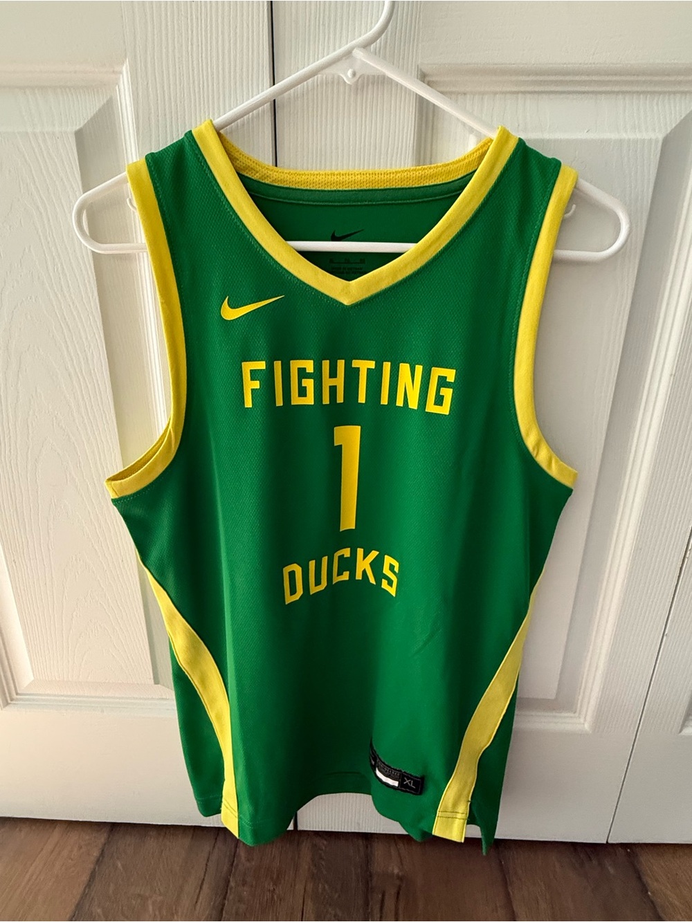 Nike Green & Yellow "Fighting Ducks" Kids Basketball One-Piece
